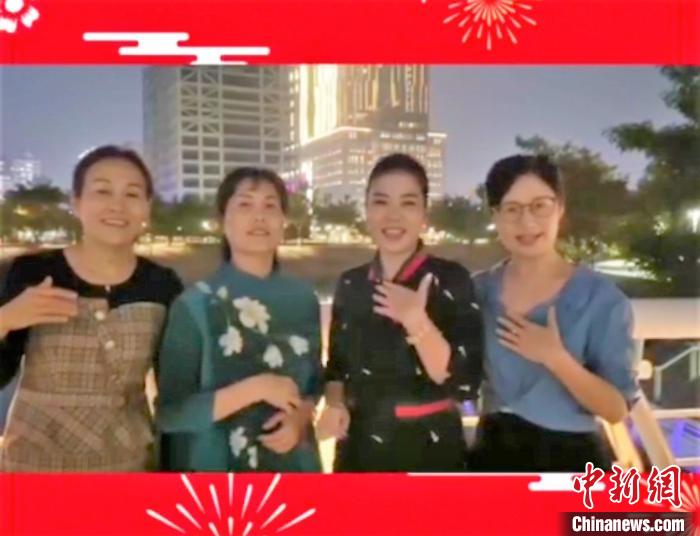 图为新春祝福视频截图。陈孝眷 供图