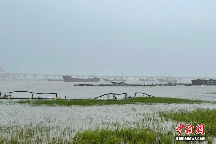 台风“烟花”登陆浙江舟山 登陆时中心附近最大风力13级