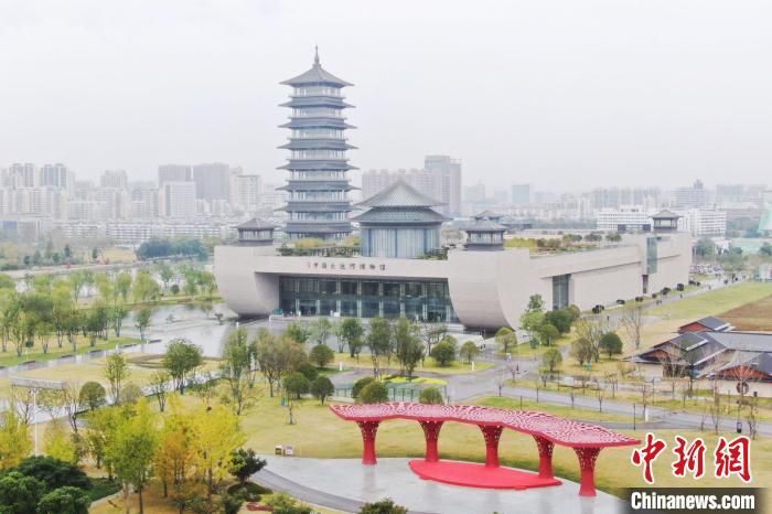 航拍扬州中国大运河博物馆。　泱波 摄