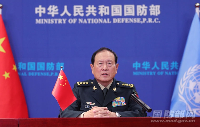 国务委员兼国防部长魏凤和应邀在第四届联合国维和部长级会议上作视频