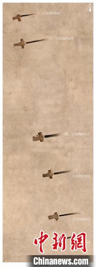 成任墓地东汉家族墓正射影像图。　陕西省考古研究院供图