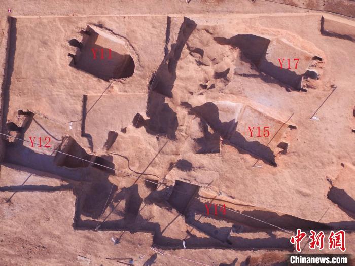 陶窑遗址航拍。　陕西省考古研究院供图
