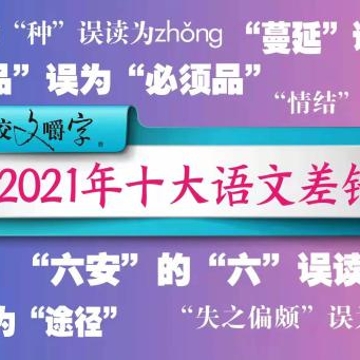 2021年“十大语文差错”公布