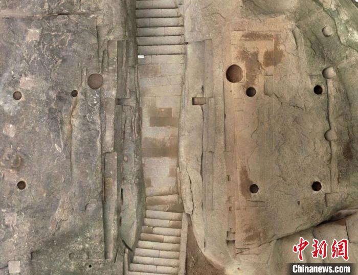 图为钓鱼城考古区域俯瞰图。　重庆市文物考古研究院供图