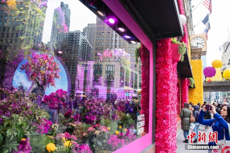 纽约梅西百货年度花展开幕