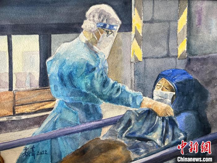 廖莉菁画作《暖在心头》。　艺术香港供图