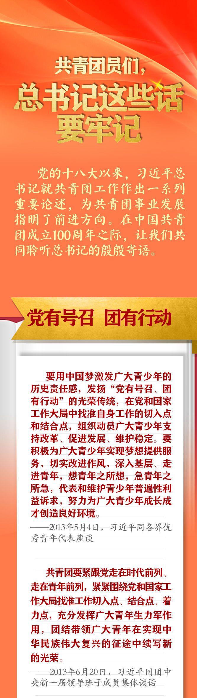 手绘长卷丨共青团员们，总布告这些话要谨记