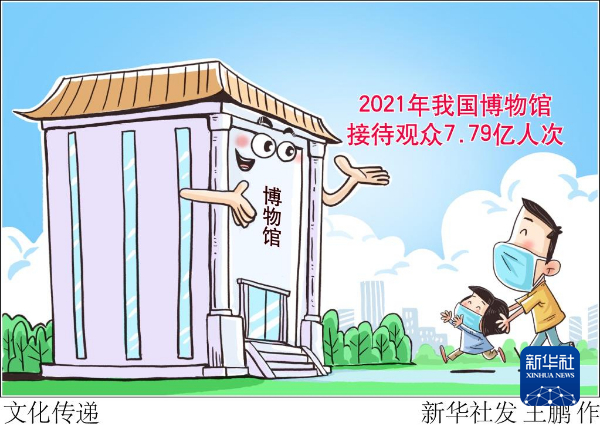 漫画：文化传递 新华社发 王鹏 作