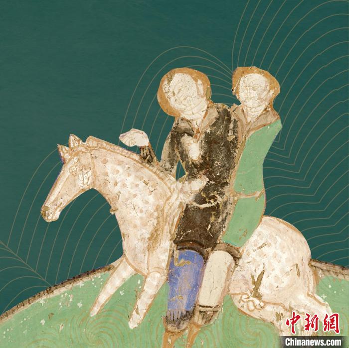 “比利时线上新疆文化遗产周”展示新疆龟兹石窟壁画艺术。　中国驻比利时使馆供图