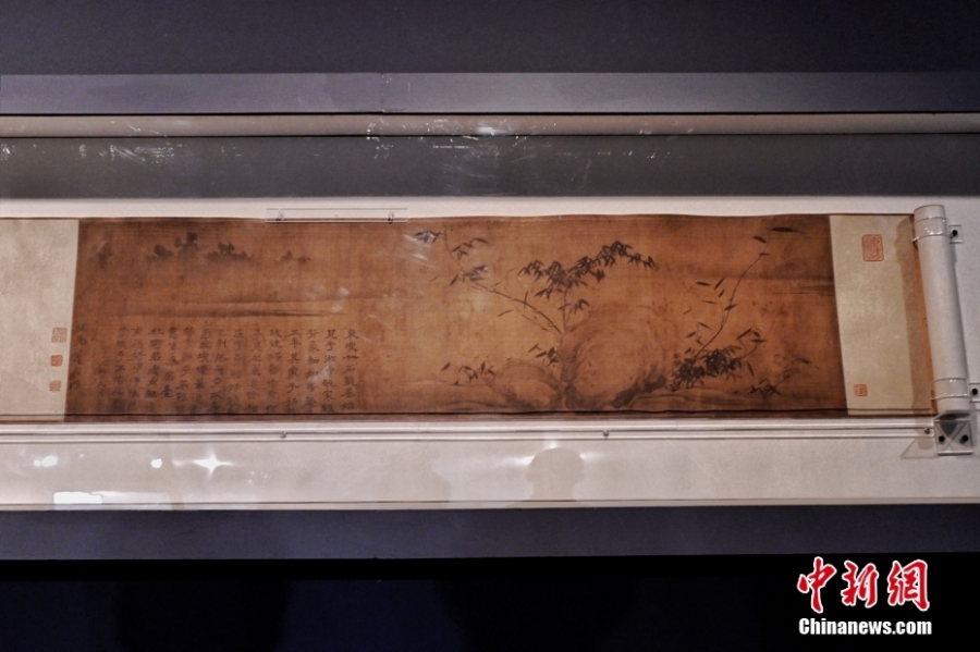 苏轼传世之作《潇湘竹石图》展出 一睹珍品芳容