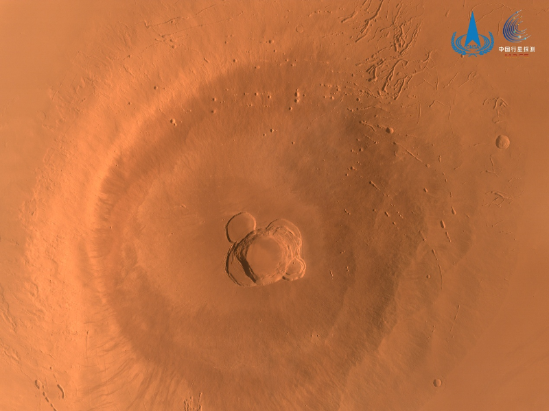 天问一号近期拍摄的火星影像（图源：国家航天局）