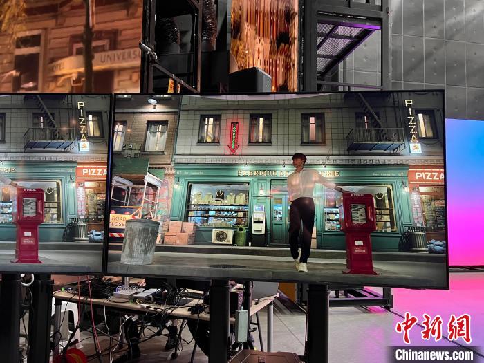 图为使用虚拟制作舞台“VP Stage”制作的影像效果。　刘旭 摄