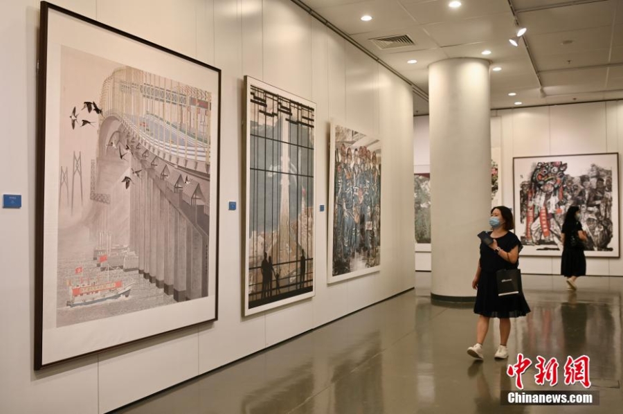 “笔墨丹青绘湾区”庆回归美术作品展香港巡展开幕