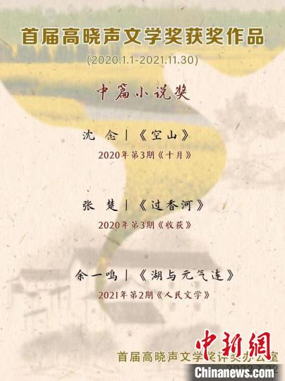 首屆高曉聲文學獎在常州揭曉10部獲獎作品有7部為鄉土題材