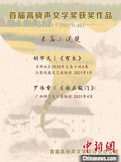首屆高曉聲文學獎獲獎作品。　唐娟 攝