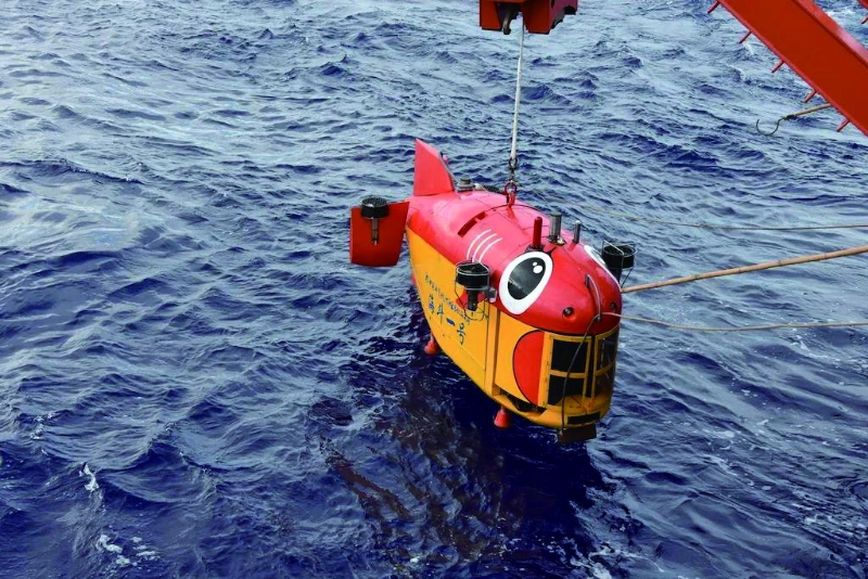 “海斗一号”是我国首台作业型全海深自主遥控无人潜水器。（图源：中科院沈阳自动化所）