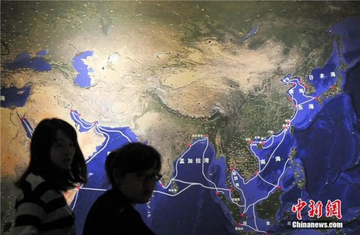 海上丝绸之路示意图。<a target='_blank' href='/'>中新社</a>记者 刘新 摄


