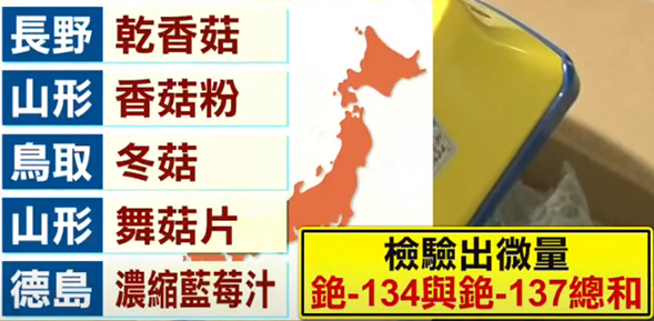 台湾检测日本含辐射食品