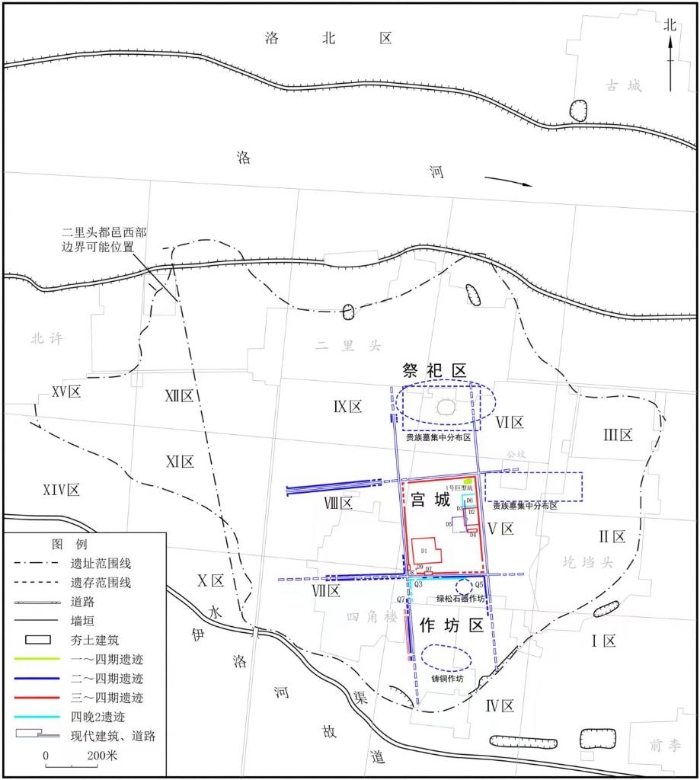 二里头遗址平面图