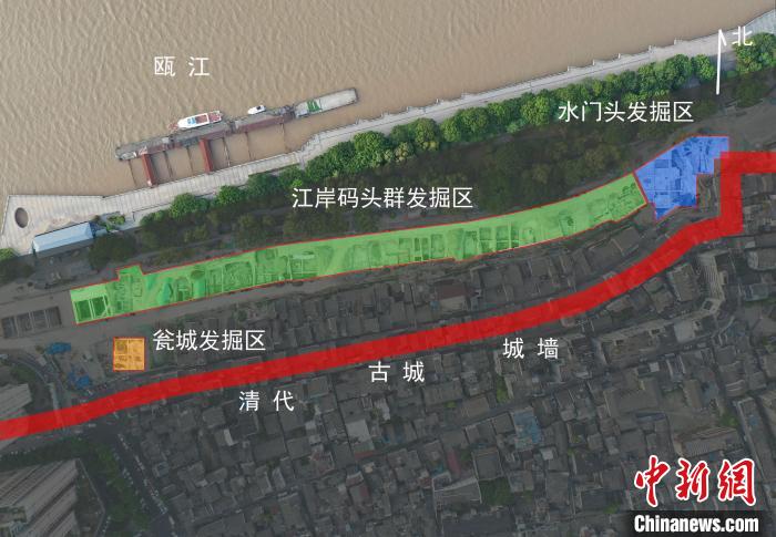 发掘区布局 温州市文物考古研究所提供