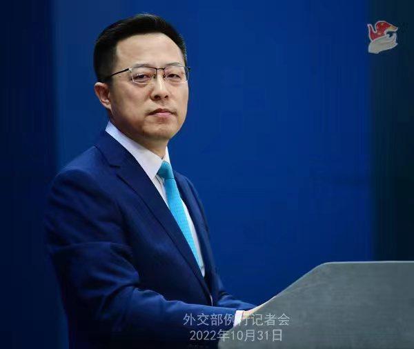 外交部发言人赵立坚。 薛伟 摄