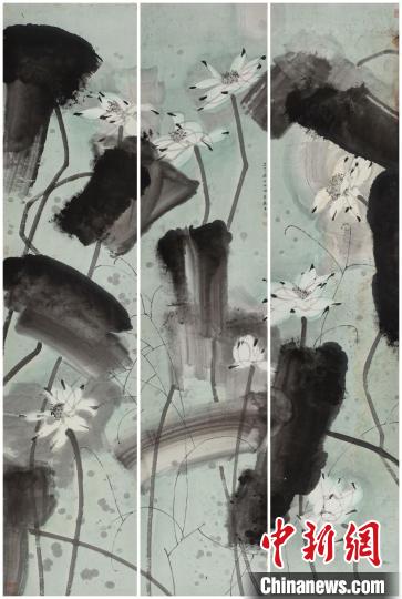 黄战生画作《素荷》 朱英豪 摄