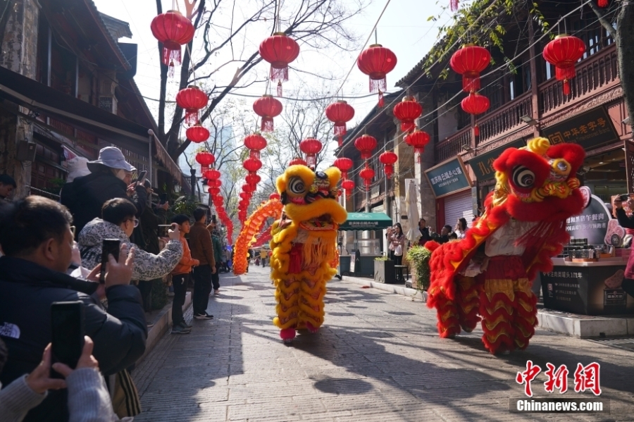 雲南昆明：獅舞龍騰慶新春