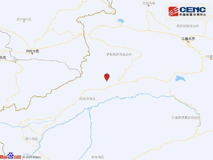 新疆阿克苏地区拜城县发生4.6级地震 震源深度26千米