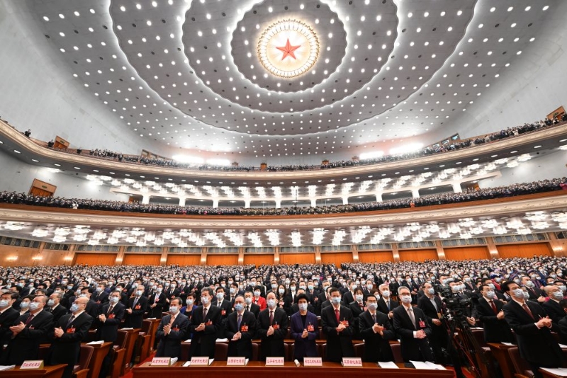 3月5日，第十四届全国人民代表大会第一次会议在北京人民大会堂开幕。（图源：新华社）