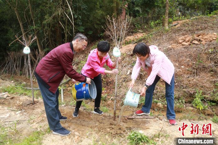 图为植树活动现场。　李思源 摄