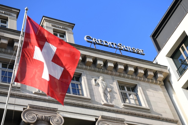 这是2月13日在瑞士卢塞恩拍摄的瑞士第二大银行瑞士信贷银行大楼。（图源：新华社）