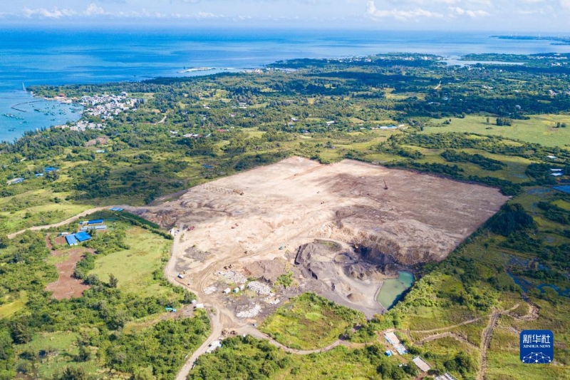 海南洋浦经济开发区建设中的洋浦海上风电产业园项目。（图源：新华社）