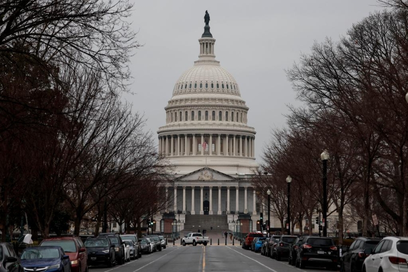 这是1月19日在美国首都华盛顿拍摄的国会大厦。（图源：新华社）