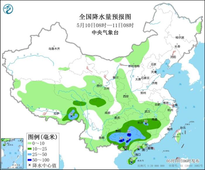 中间天气台：华南等地将有较强降雨