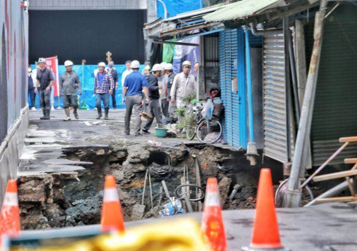 台北市道路坍塌