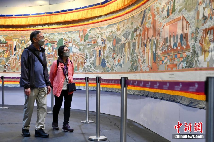 56米唐卡《中华民族一家亲》、13吨重夜明珠亮相香港国际文博会