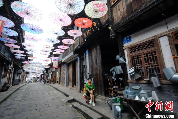 赵化古镇街景。　王磊 摄