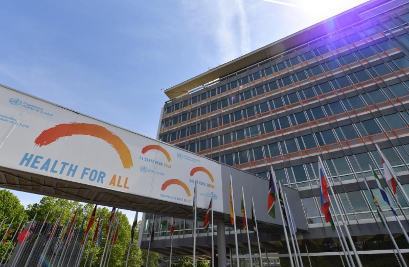 这是5月5日在瑞士日内瓦拍摄的世界卫生组织总部办公大楼。（图源：新华网）