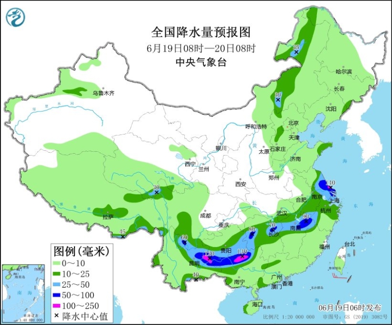 南方地域有大规模较强降水历程 西南等地高温天气削弱