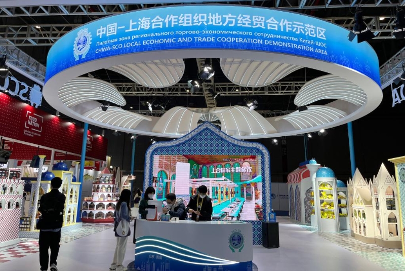 在上海举行的第五届中国国际进口博览会上，一些上海合作组织国家的特色商品纷纷亮相。