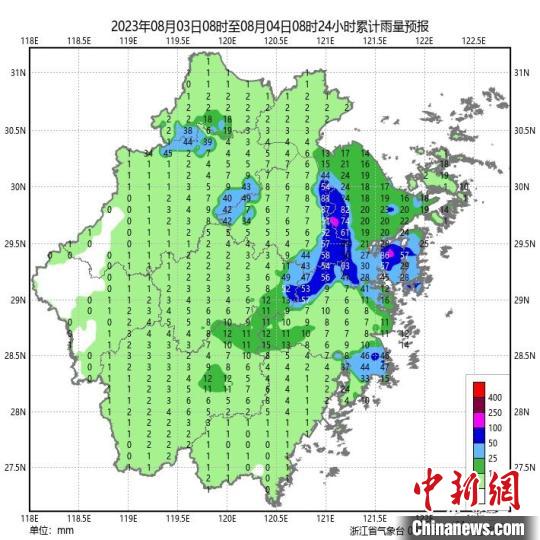 受“卡努”影响浙江沿海不断风雨 台风转向后迎高温回归