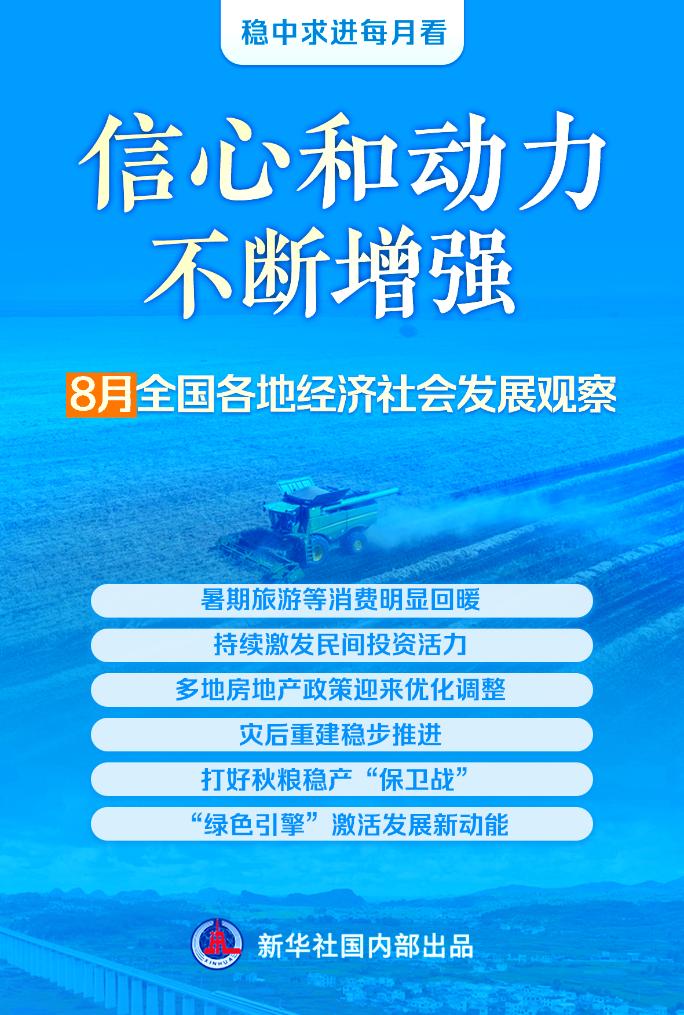 定夺以及能源不断增强——8月天下各地经济社会睁开审核