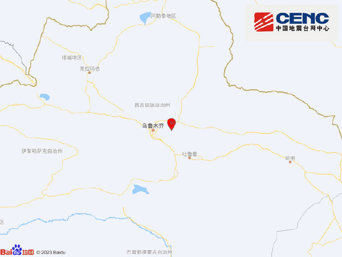 新疆昌吉州阜康市爆发3.3级地震 震源深度24公里