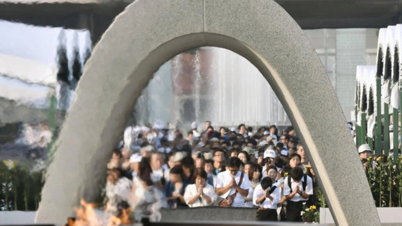 2016年广岛举行的核爆纪念仪式。（图源：路透社）