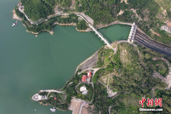 資料圖：俯瞰福建向金門供水工程水源地——泉州山美水庫。王東明 攝