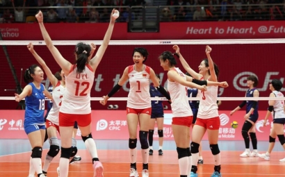 排球——女子组金牌赛：中国队夺冠