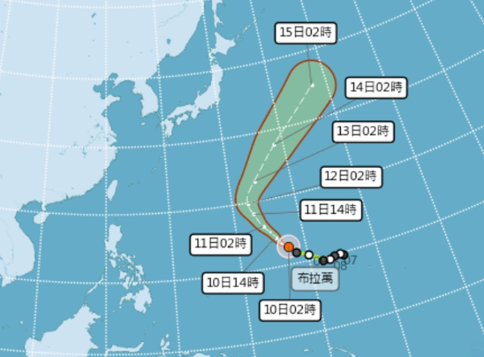 台湾布拉万走向