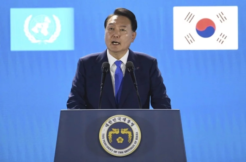 韩国总统尹锡悦。（图源：美联社）