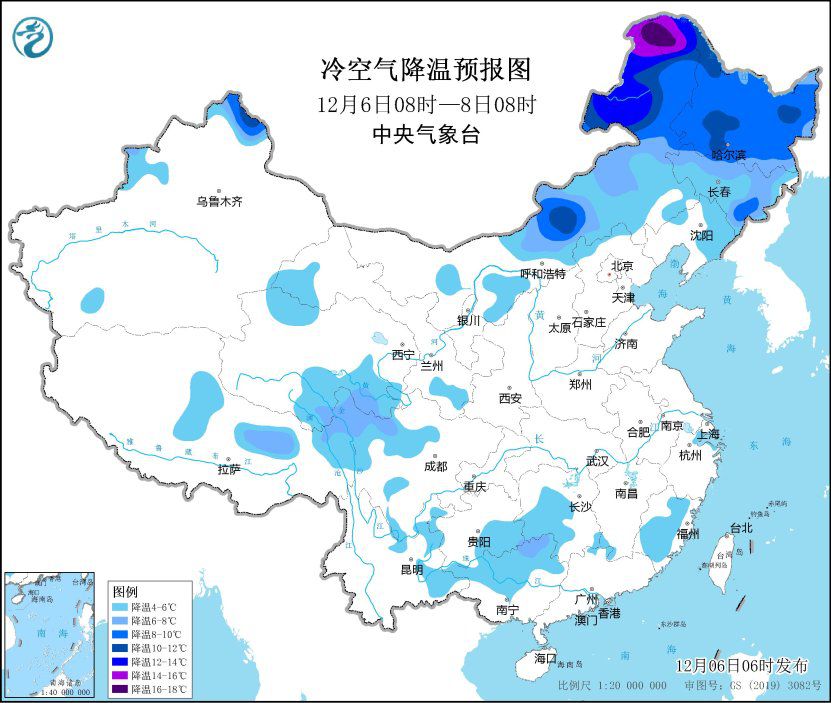 较强冷空气影响南方大部地域