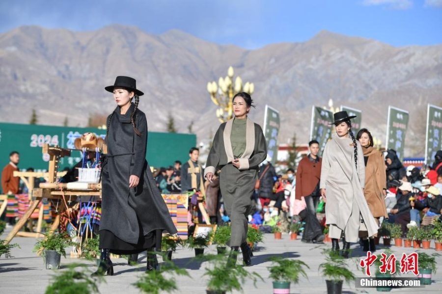 西藏拉萨：布达拉宫广场上演藏装秀